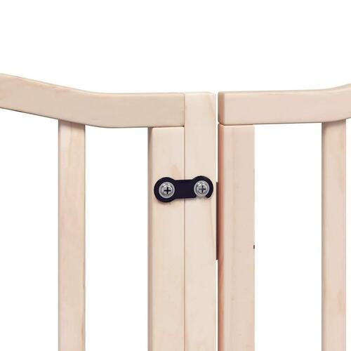 Hundelåge med dør 12 paneler 750 cm foldbar poppeltræ