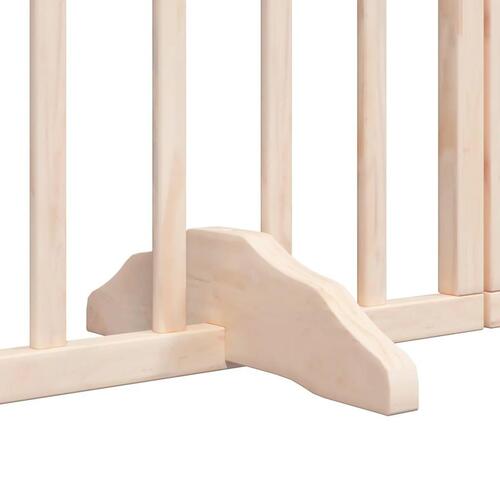Hundelåge med dør 12 paneler 750 cm foldbar poppeltræ