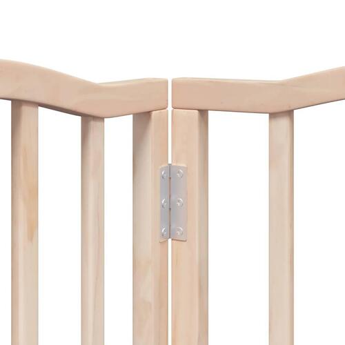 Hundelåge med dør 12 paneler 750 cm foldbar poppeltræ