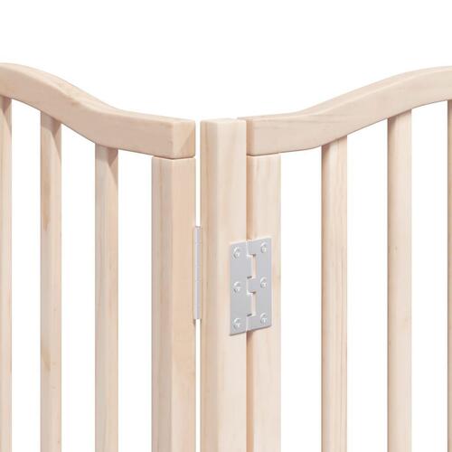 Hundelåge med dør 12 paneler 750 cm foldbar poppeltræ