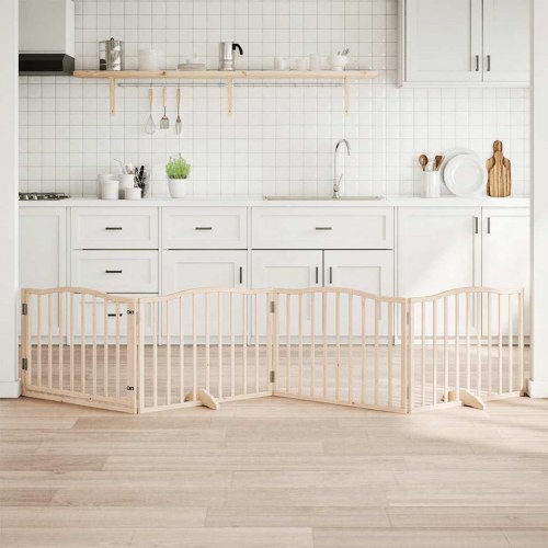 Hundelåge med dør 4 paneler 320 cm poppeltræ