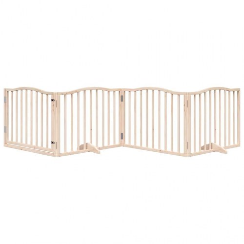 Hundelåge med dør 4 paneler 320 cm poppeltræ