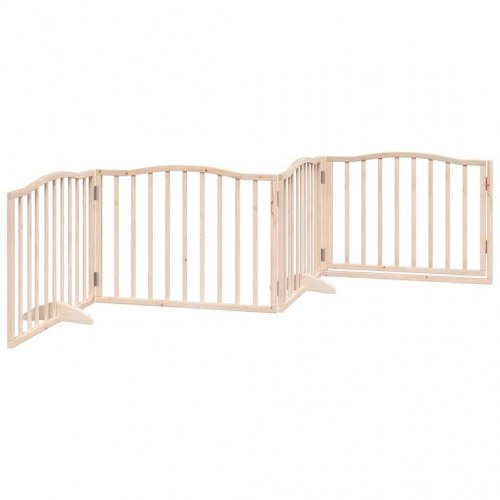 Hundelåge med dør 4 paneler 320 cm poppeltræ