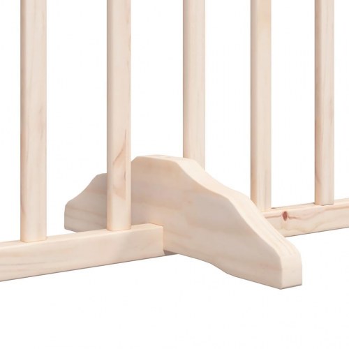 Hundelåge med dør 4 paneler 320 cm poppeltræ