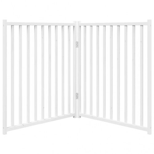 Hundelåge med 2 paneler 160 cm - hvid