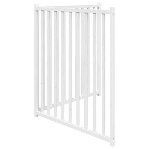 Hundelåge med 2 paneler 160 cm - hvid