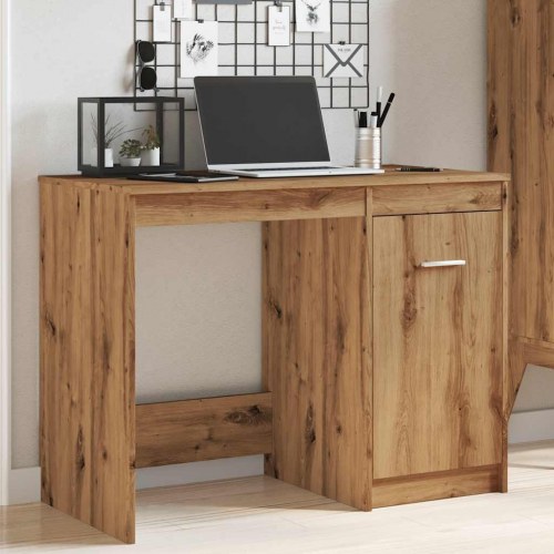 Skrivebord 100 × 50 × 76 cm i konstrueret træ - kunsteg