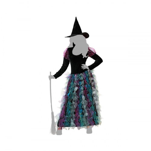 Halloween kostume til voksne - Heks XS/S (grøn)