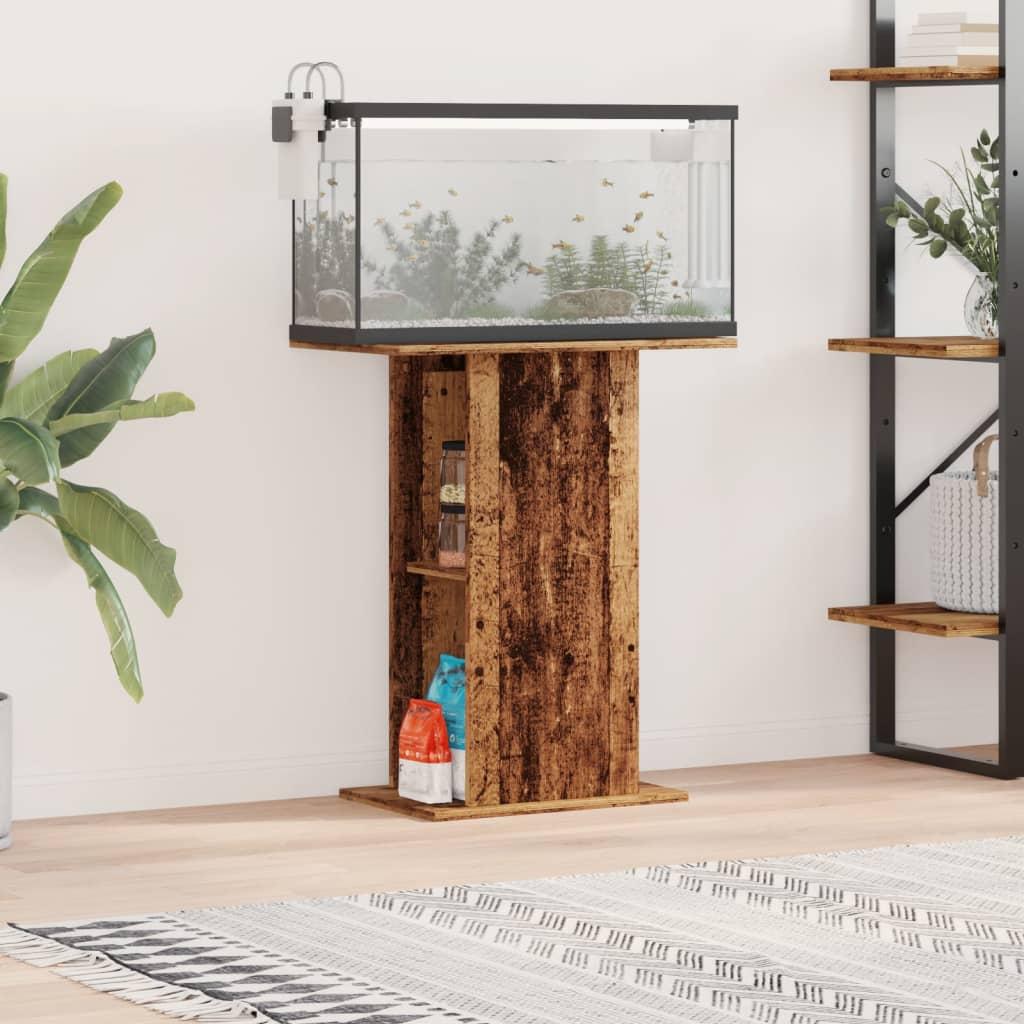 Akvariebord 36x60 5x72 5 Cm Konstrueret Træ Antikt Træ