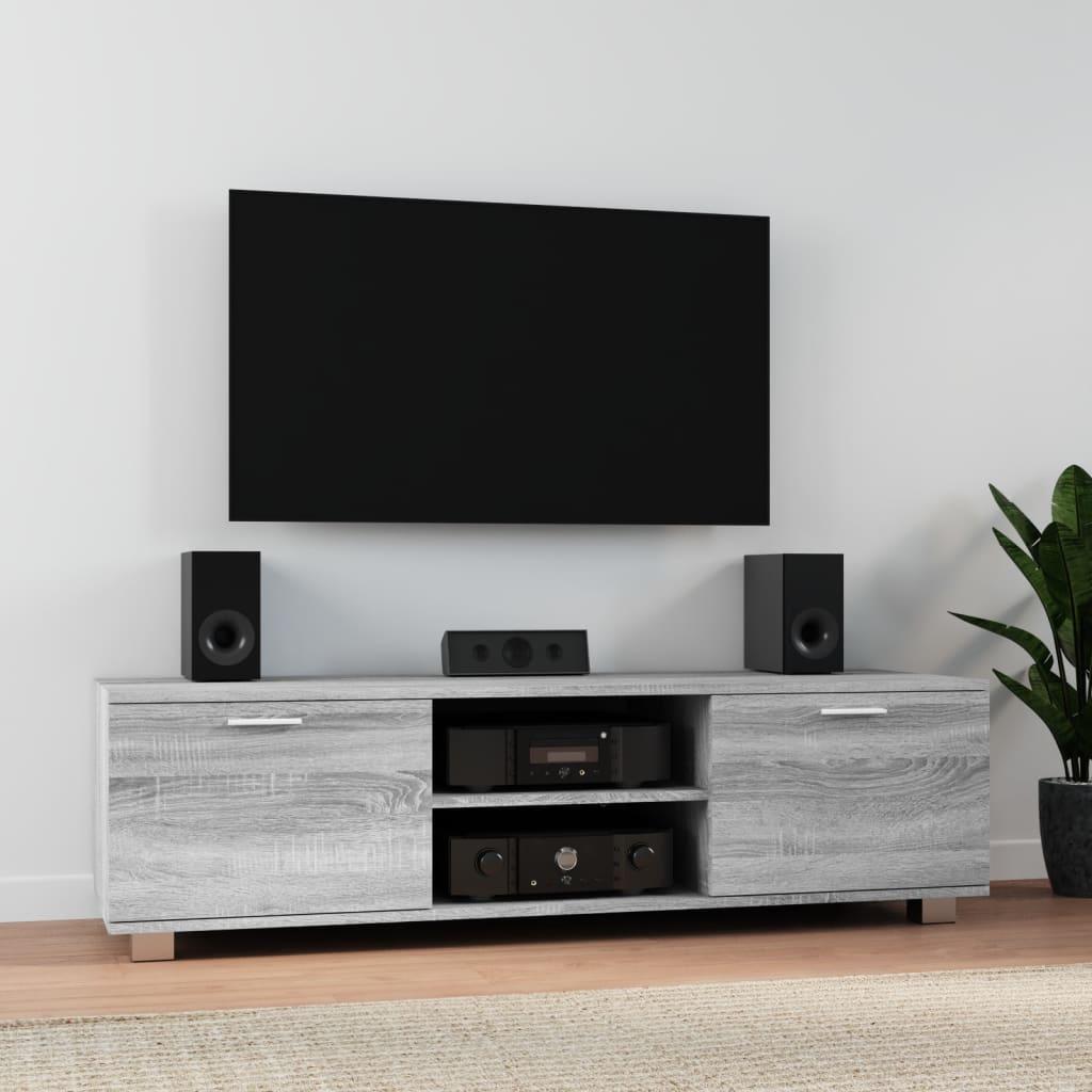 Tv-bord 140x40,5x35 cm konstrueret træ grå sonoma-eg