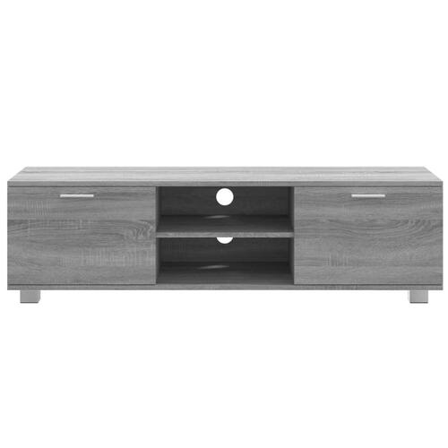 Tv-bord 140x40,5x35 cm konstrueret træ grå sonoma-eg