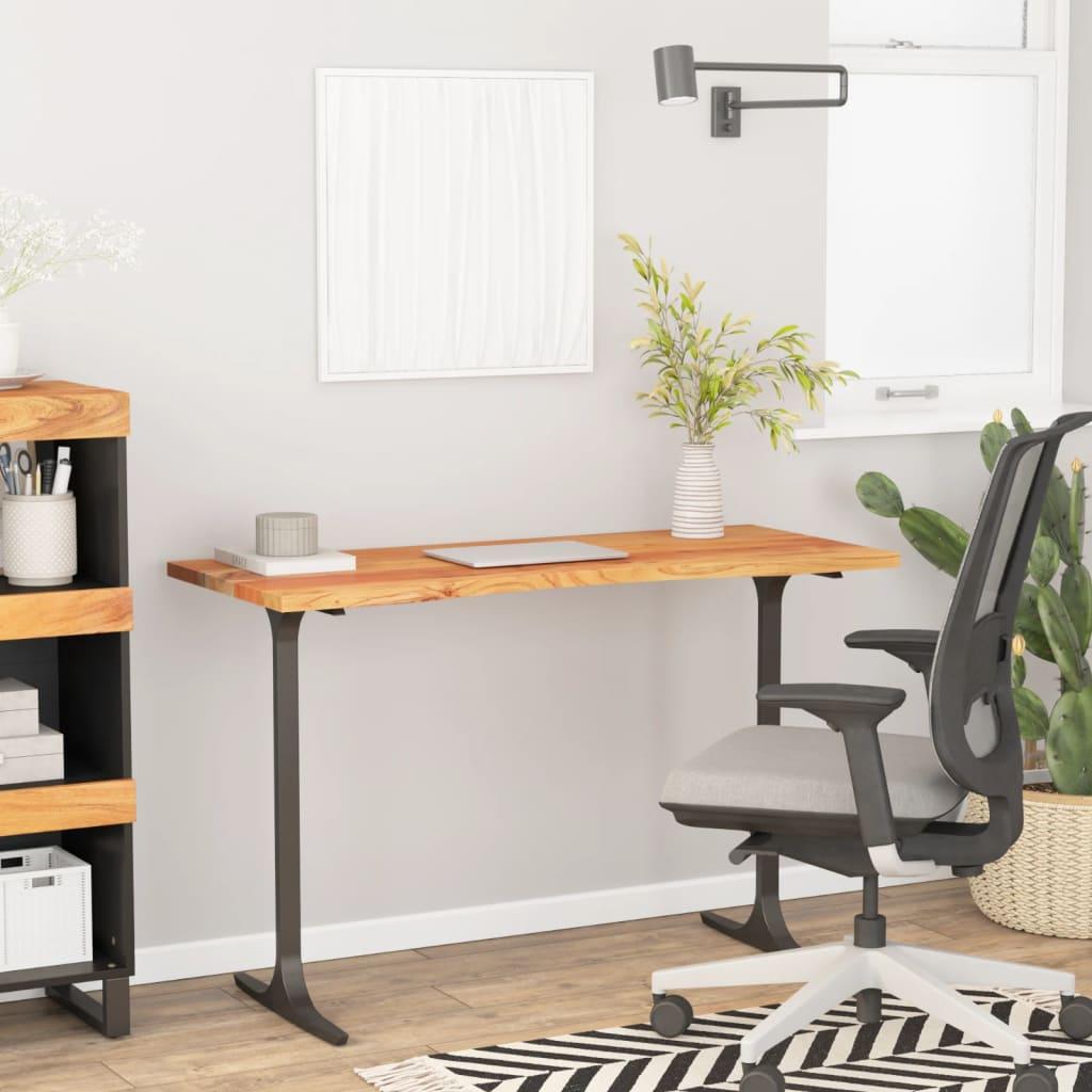 Skrivebordsplade 120x50x2,5 cm rektangulær massivt akacietræ billede