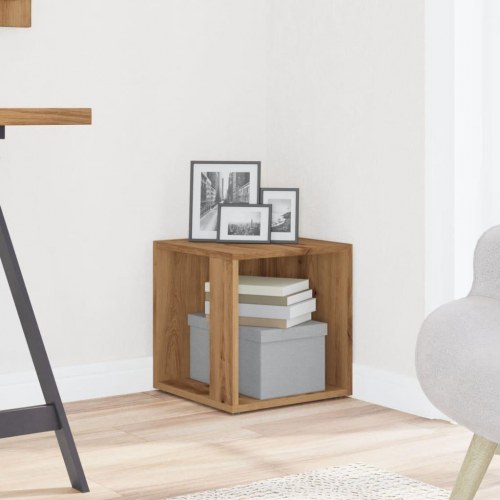 Sidebord 33x33x34 cm konstrueret træ kunsteg