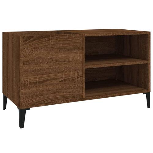 Vinylskab 84,5x38x48 cm konstrueret træ brun egetræsfarve