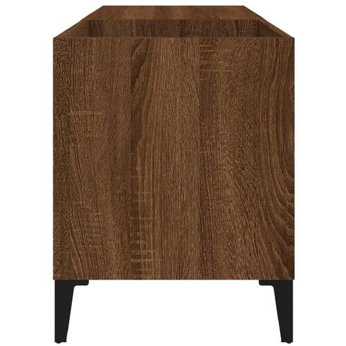 Vinylskab 84,5x38x48 cm konstrueret træ brun egetræsfarve