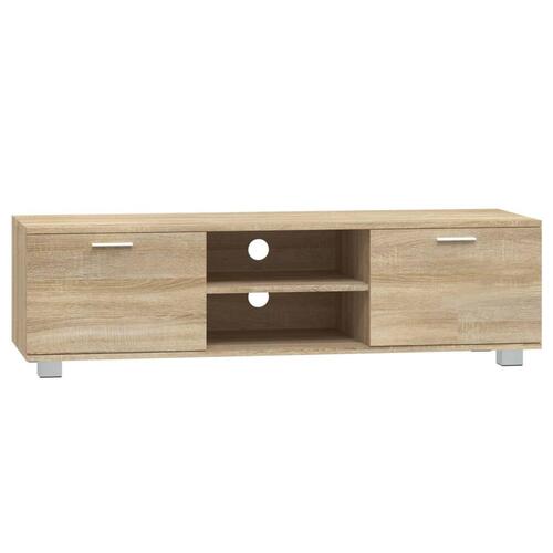 Tv-bord 110x30x50 cm konstrueret træ sonoma-eg