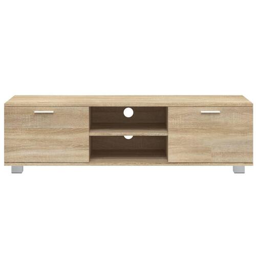 Tv-bord 110x30x50 cm konstrueret træ sonoma-eg
