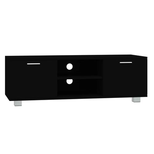 Tv-bord 120x40,5x35 cm konstrueret træ sort