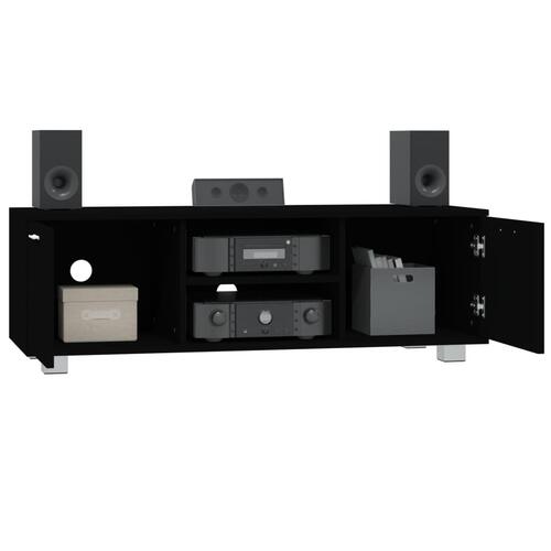 Tv-bord 120x40,5x35 cm konstrueret træ sort