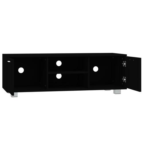 Tv-bord 120x40,5x35 cm konstrueret træ sort