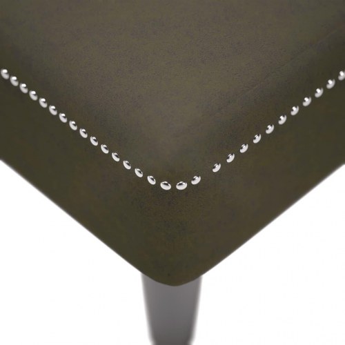 Chaiselong med pude og højre armlæn kunstlæder armygrøn