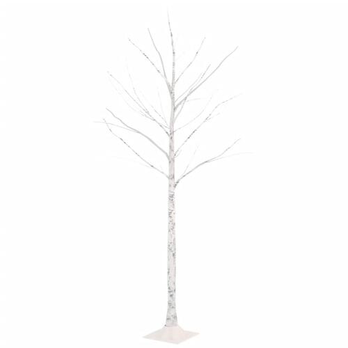 LED-birketræ 150 cm 72 LED'er varmt hvidt lys hvid