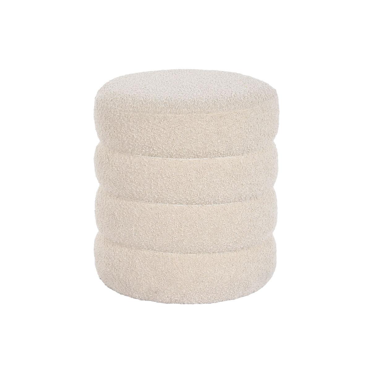 Fodstøtte/taburet - hvid, træ/MDF, moderne, 43 × 43 × 47 cm