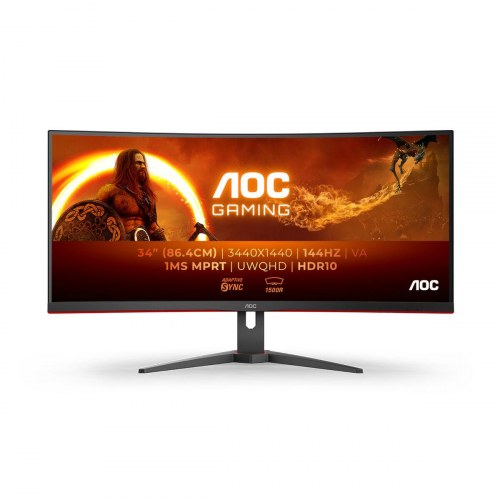 Gaming skærm AOC CU34G2XE/BK 34" buet UWQHD 144 Hz