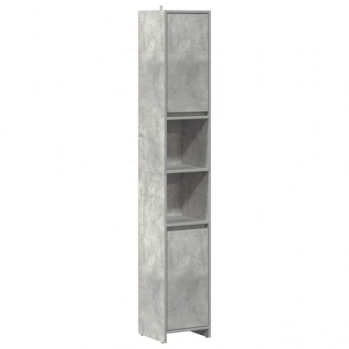 Badeværelsesskab 30×30×183,5 cm - betongrå spånplade