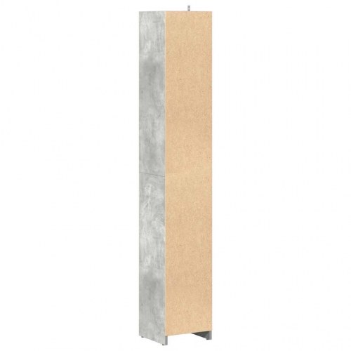 Badeværelsesskab 30×30×183,5 cm - betongrå spånplade