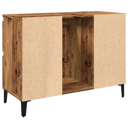 Underskab til håndvask 80 x 33 x 60 cm - antikt træ