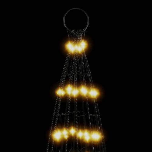 Julelys til flagstang 1534 LED'er 500 cm varmt hvidt lys