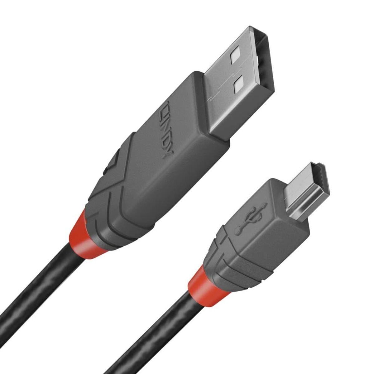 Usb 2.0 A Til Mini Usb B Kabel Lindy 36724 3 M Sort