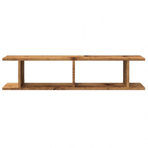 Væghylder 2 stk. 90x18x20 cm konstrueret træ antikt træ