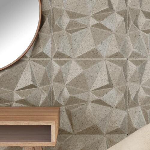 Vægpaneler 12 stk. 50x50 cm 3 m² XPS diamant beton