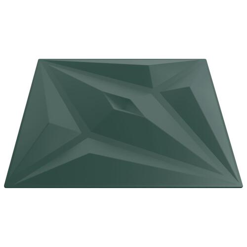 Vægpaneler 48 stk. 50x50 cm 12 m² XPS stjerne grøn