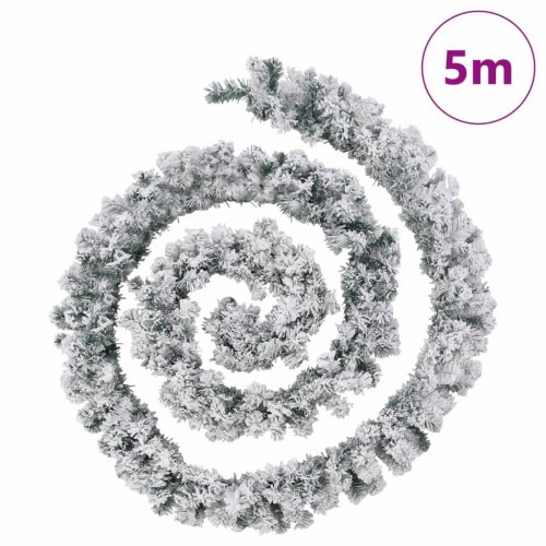 Julegirlande med LED-lys grøn 5 m PVC