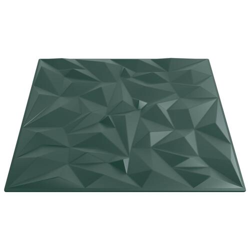 Vægpaneler 48 stk. 50x50 cm 12 m² XPS ametyst grøn