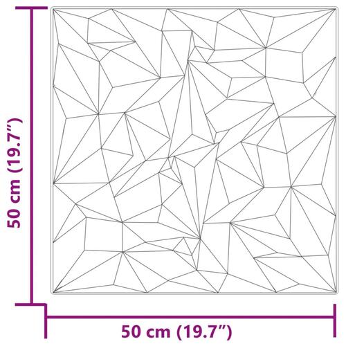 Vægpaneler 48 stk. 50x50 cm 12 m² XPS ametyst grøn