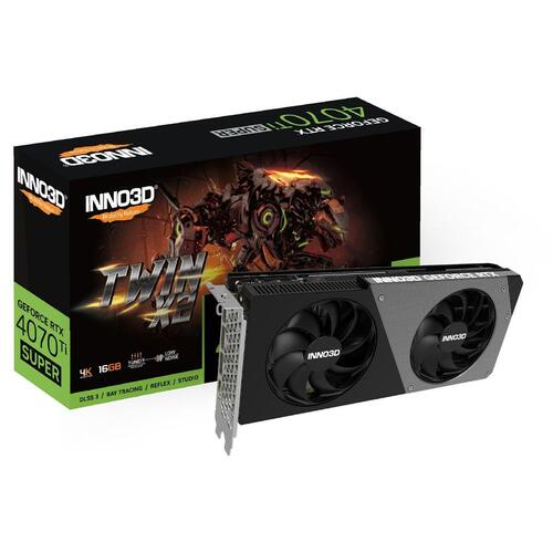 Grafikkort INNO3D GEFORCE RTX 4070 Ti SUPER TWIN X2 GEFORCE RTX 4070 16 GB GDDR6