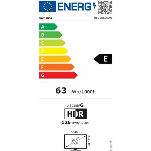 Smart TV Samsung QE55Q67DAUXXH 4K Ultra HD 55" HDR QLED