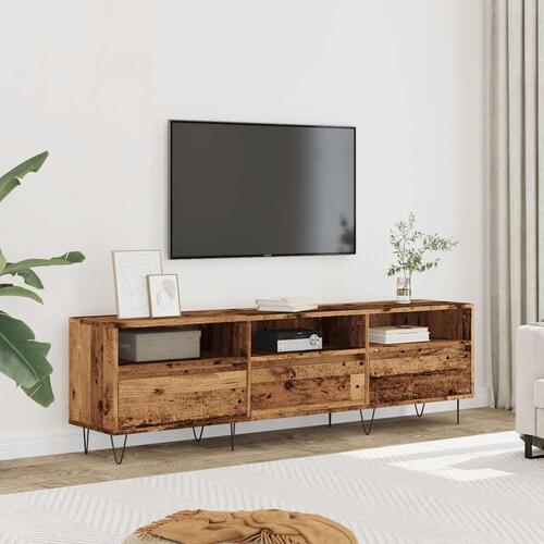 Tv-bord 150x30x44,5 cm konstrueret træ antikt trælook