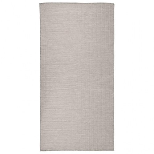 Fladvævet udendørstæppe 100×200 cm - lysegrå