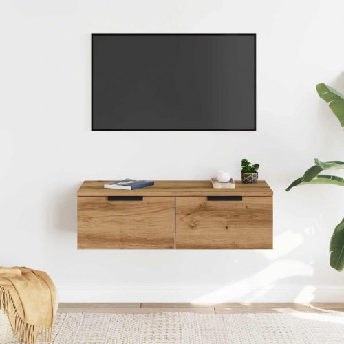 Vægskab 68×30×20 cm i konstrueret træ - antik eg