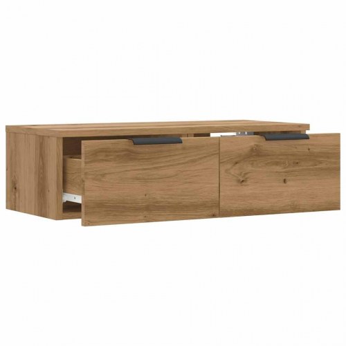 Vægskab 68×30×20 cm i konstrueret træ - antik eg