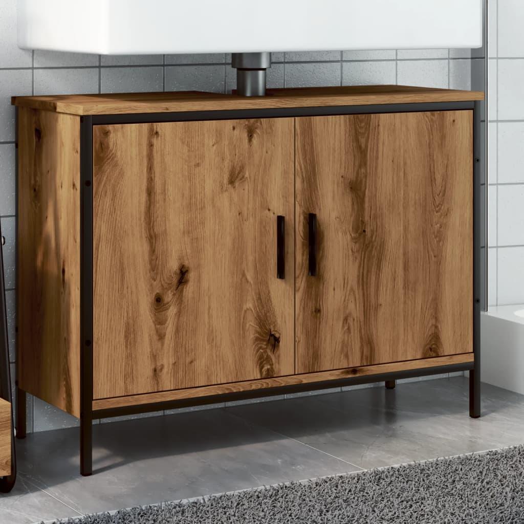 Vaskeskab 80x30x60 cm konstrueret træ kunsteg