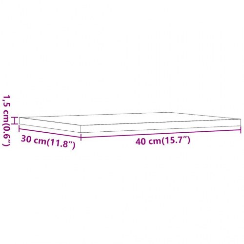 Hyldeplader 4 stk. 40×30×1,5 cm i konstrueret træ - kunsteg