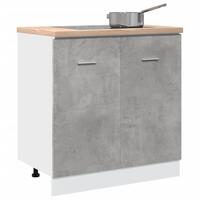 Underskab til vask 80x46x81,5 cm konstrueret træ betongrå