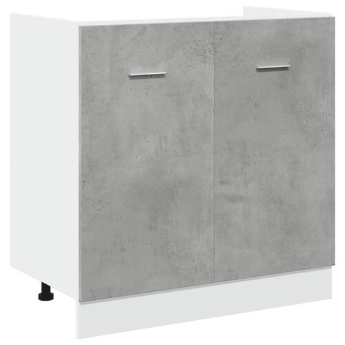 Underskab til vask 80x46x81,5 cm konstrueret træ betongrå