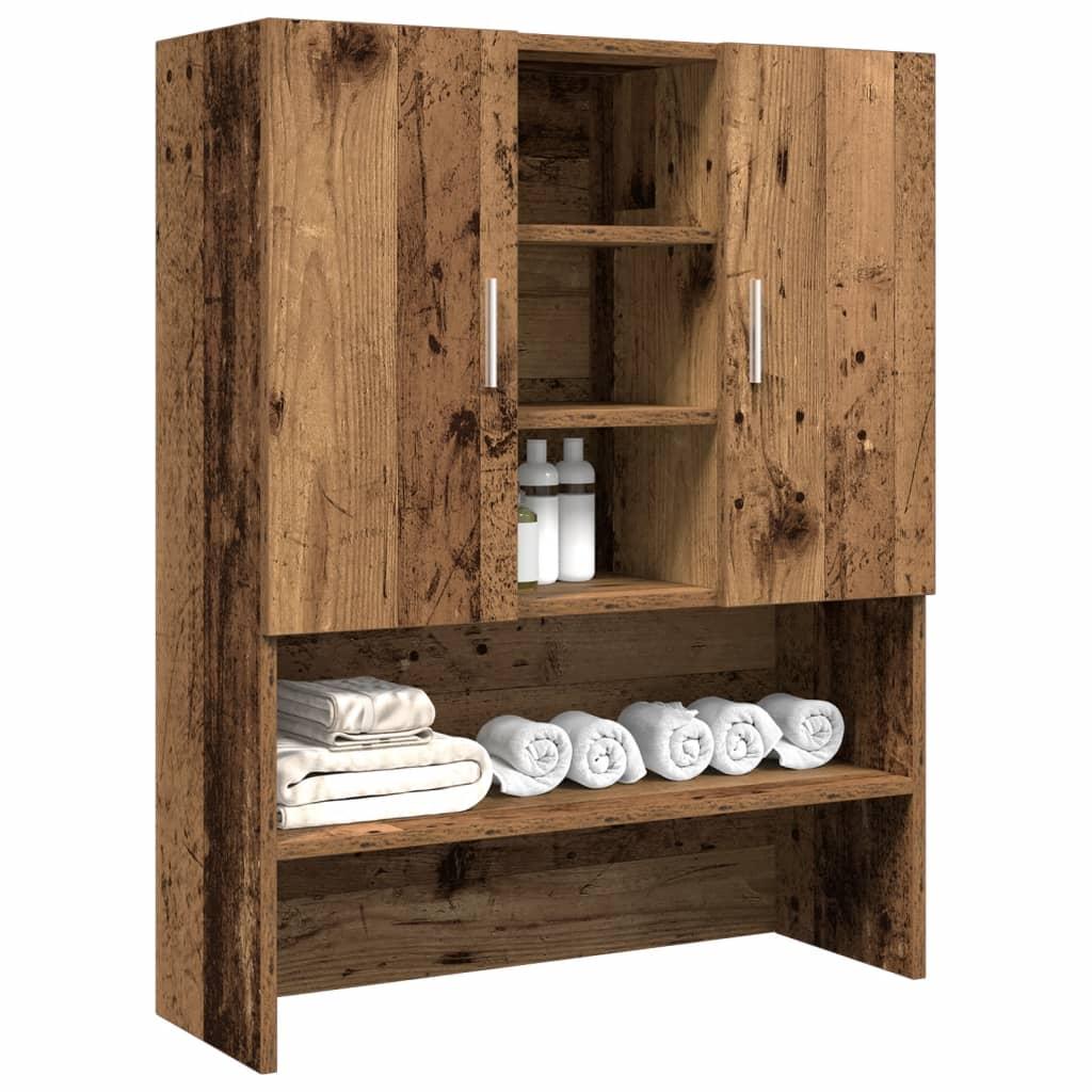 Badeværelsesskab 70,5x25,5x90 cm antikt træ